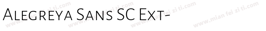 Alegreya Sans SC Ext字体转换